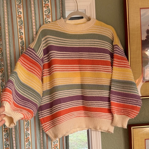 Sweaters - Striped Multicolor Women's Sweater